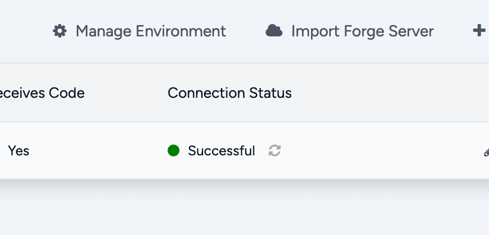Server connection status